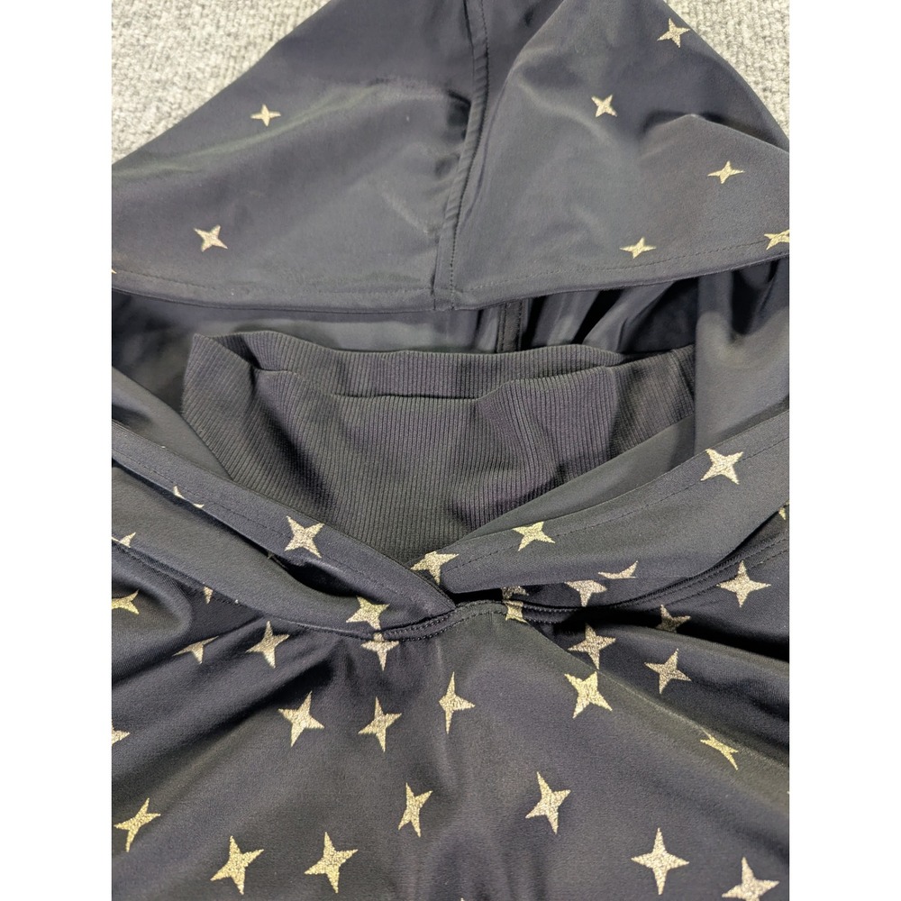 Koral Clover Impression Sweatshirt Black Gold Star Constellation Crop Hoodie S - Picture 7 of 8